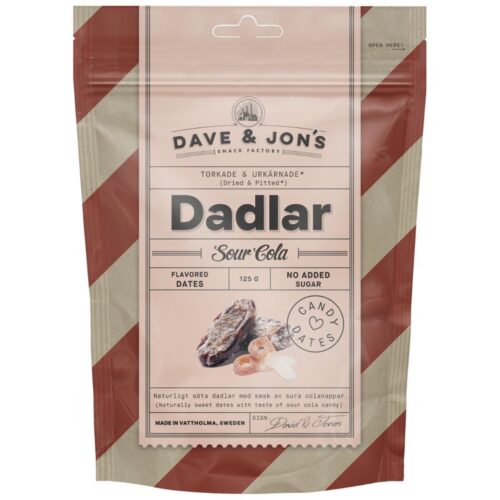Dave & Jon’s maitsestatud datlid “Sour Cola” 125g