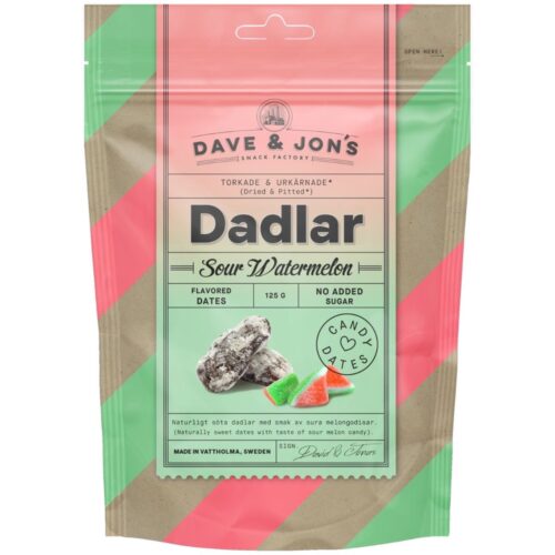 Dave & Jon’s maitsestatud datlid “Sour Watermelon” 125g