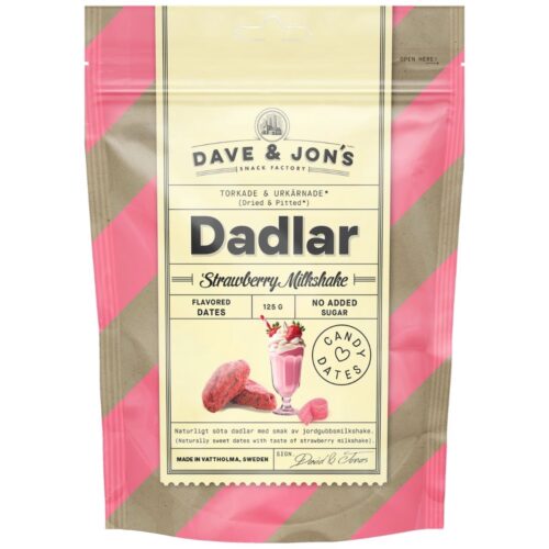 Dave & Jon’s maitsestatud datlid “Strawberry Milkshake” 125g