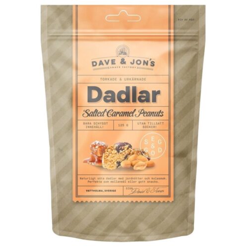 Dave & Jon’s maitsestatud datlid “Salted Caramel Peanuts” 125g